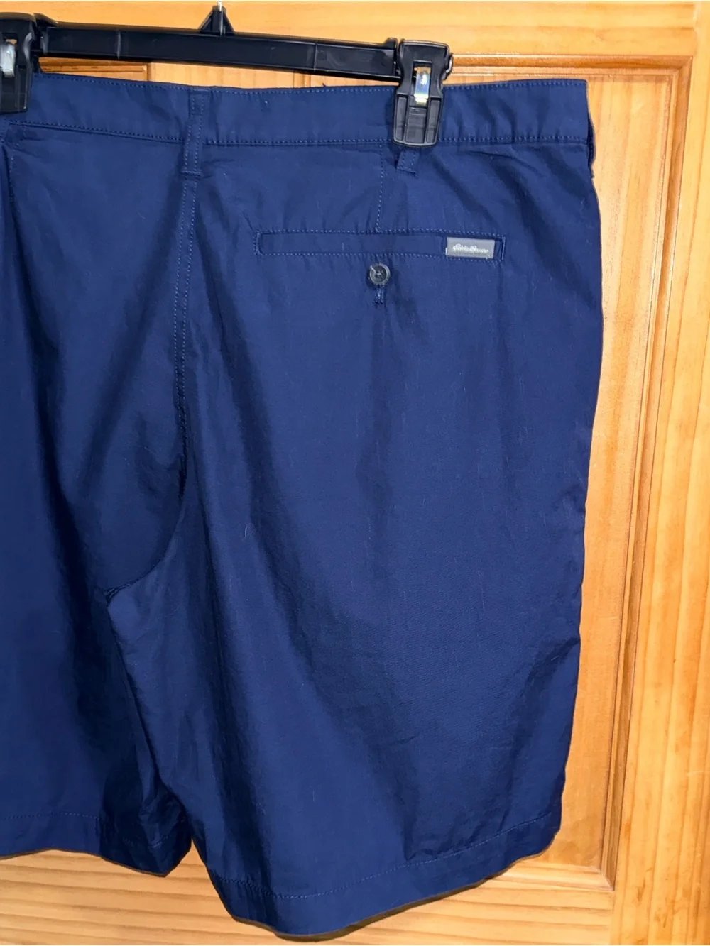 NWT Eddie Bauer Classic Mr. Camano Navy Flat-Front Men's Shorts-36